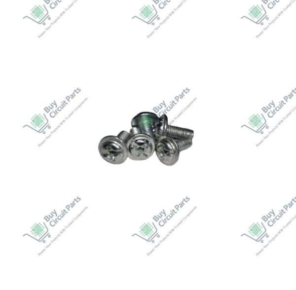 M3x6mm Phillips Pan Head Screw with Built-in Washer – Heat Sink Mounting Screw (TO-220 / TO-3P)